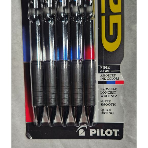 Pilot G2 Special Edition Premium Gel Roller 0.7MM Fine Pen 5 Pack Brand New - Picture 3 of 4